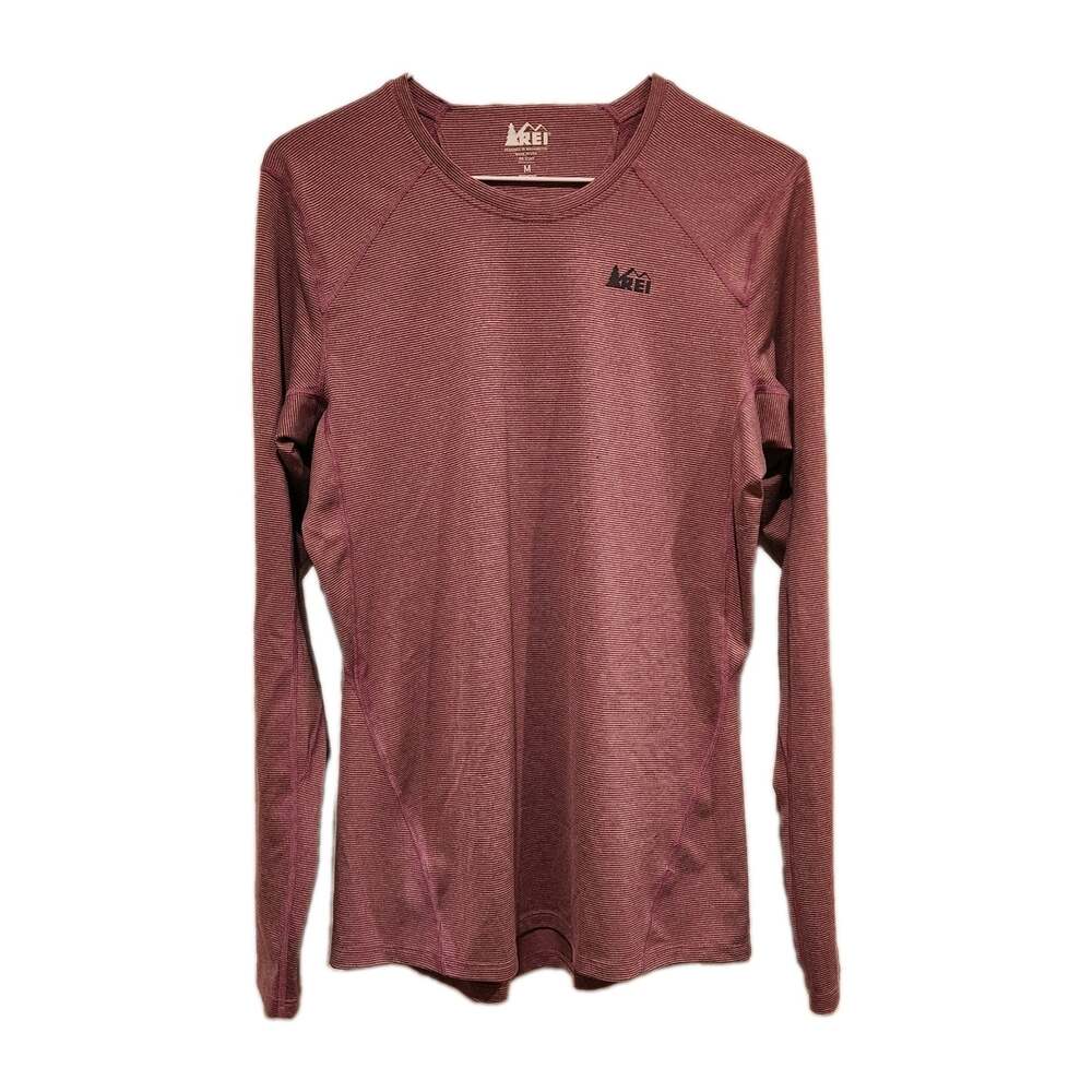 REI Purple Pink Striped Long Sleeve Women Medium Outdoor Athletic Top Gorpcore